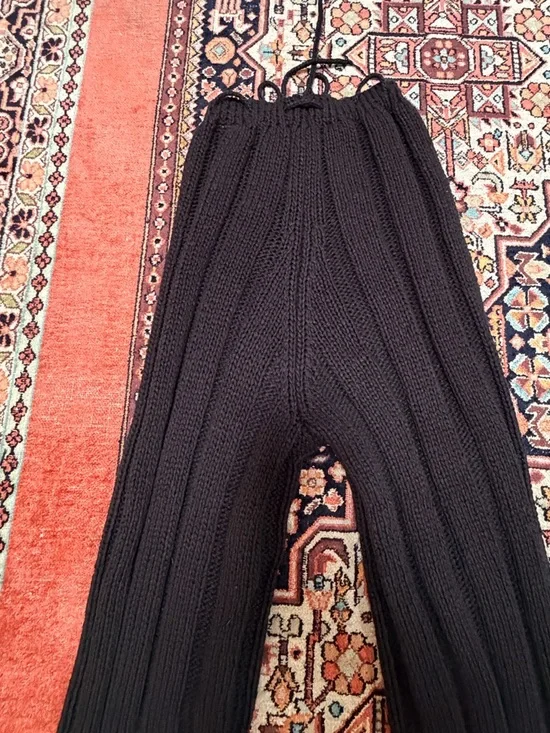PALOMA WOOL Rare Black Drawstring Cotton Knit Pants Size Small - Picture 6 of 8